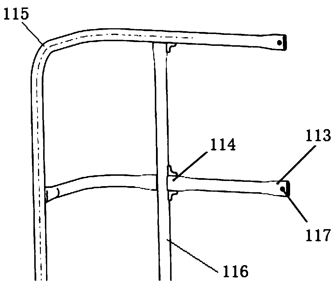 Flexible guardrail of mining dump truck