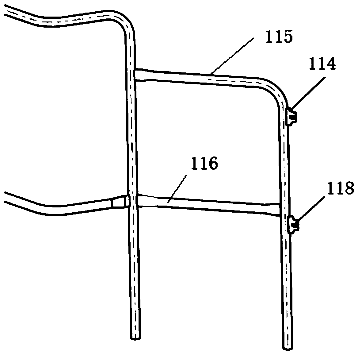 Flexible guardrail of mining dump truck