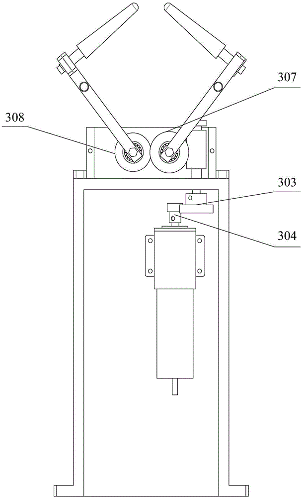 A clamping mechanism and a walking mechanism of a line inspection robot