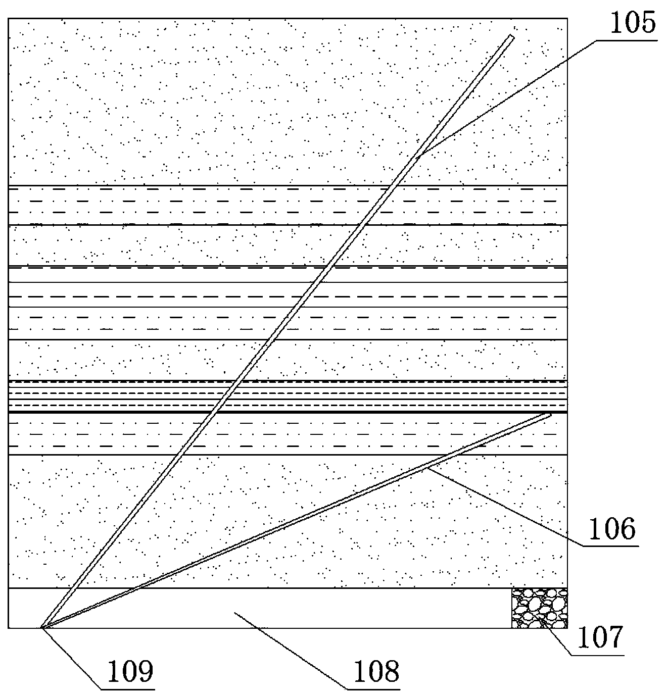 Mine working face top board and bottom board mining breaking fracture development dynamic monitoring method