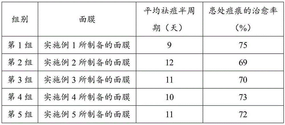 Peach gum mask, and preparation method and application thereof