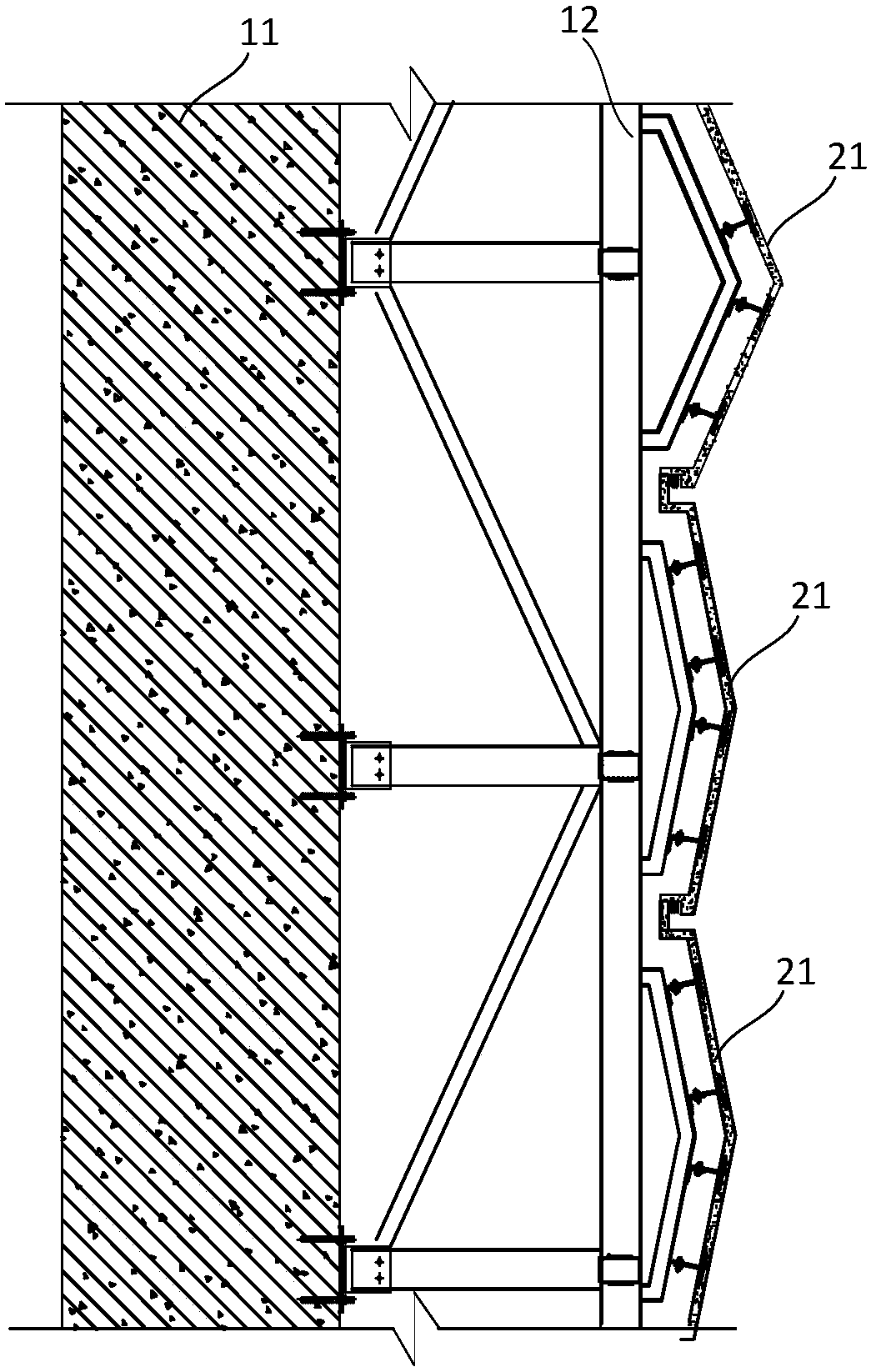 Method for sticking solid wood skin on hyperboloid GRC plate