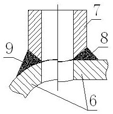 A saddle-type large tube seat welding method