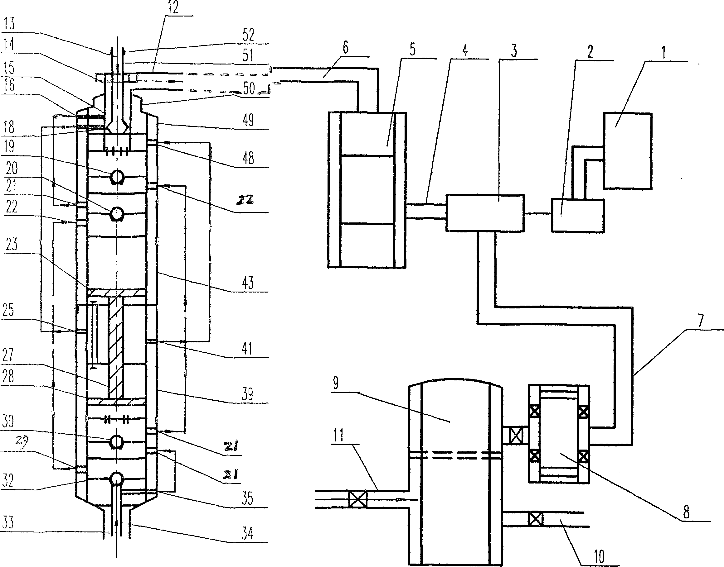 Multifunction underwell hydraulic oil producing device