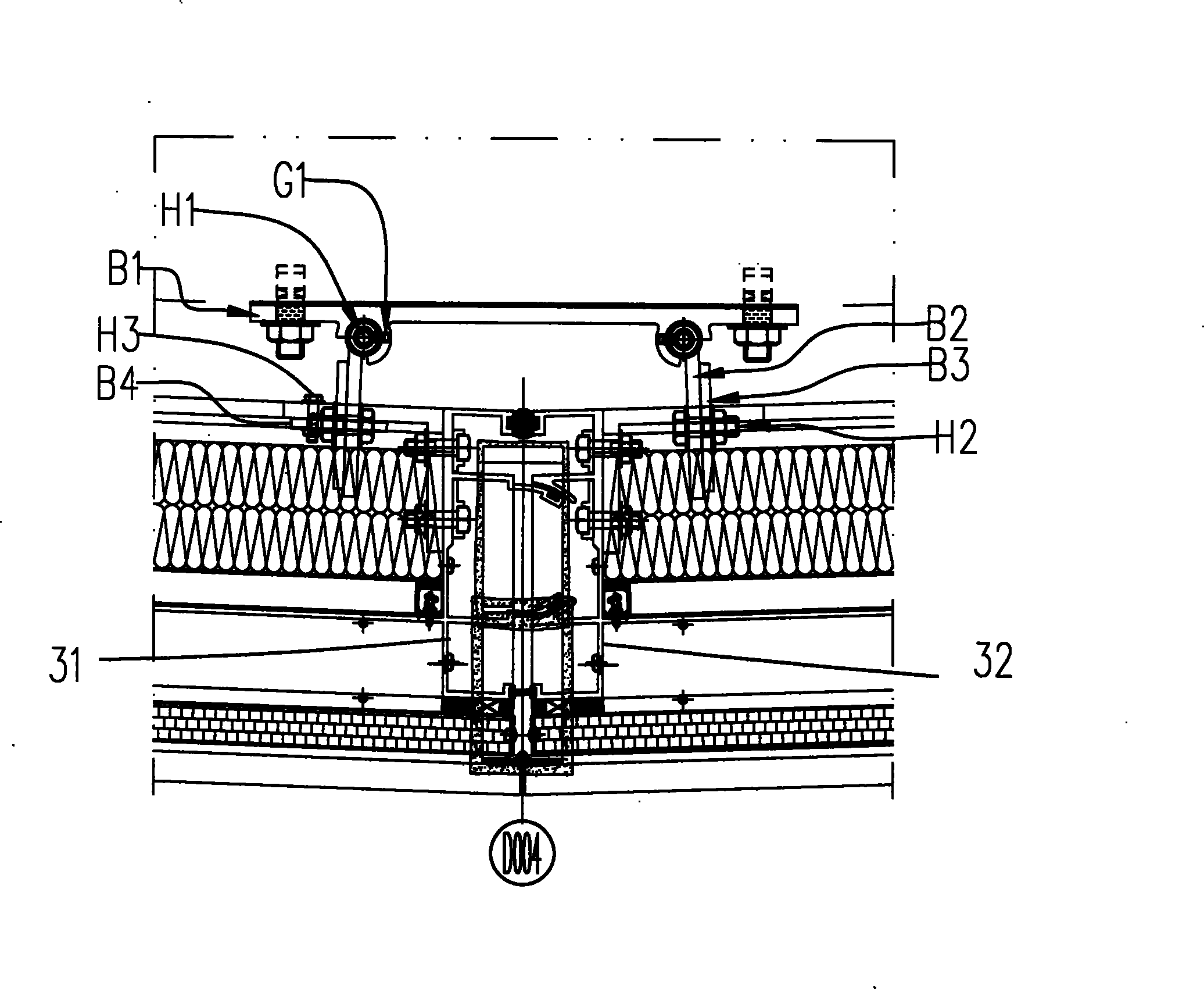 Double-trough curved surface unit type panel wall