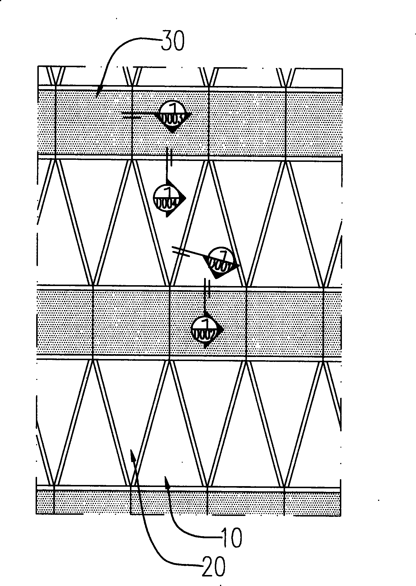 Double-trough curved surface unit type panel wall