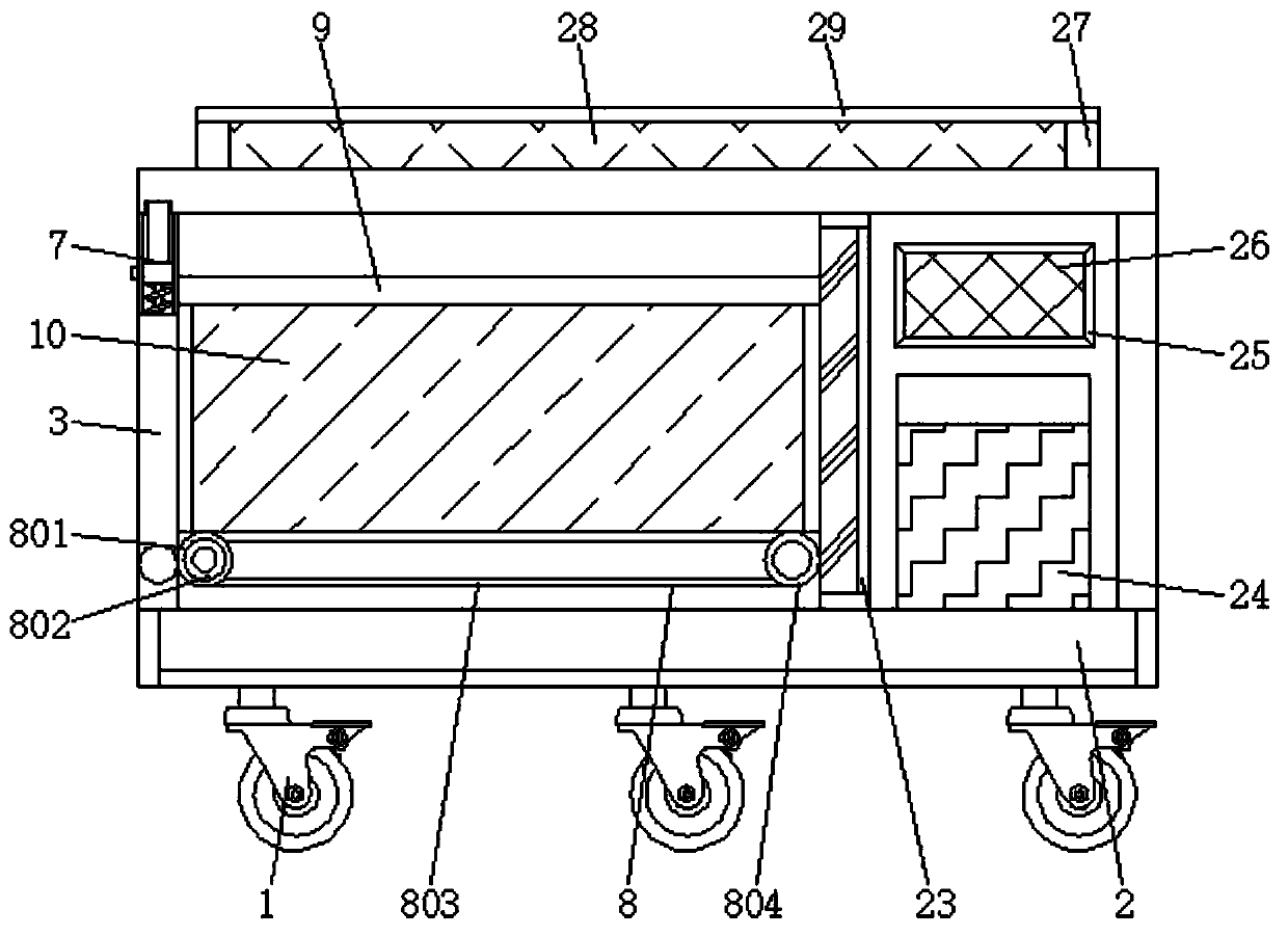 Transportation packaging box with protection structure based on logistics supply