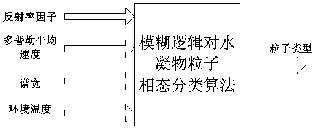 Fuzzy logic method meteorological particle identification method based on mixed-programming technology