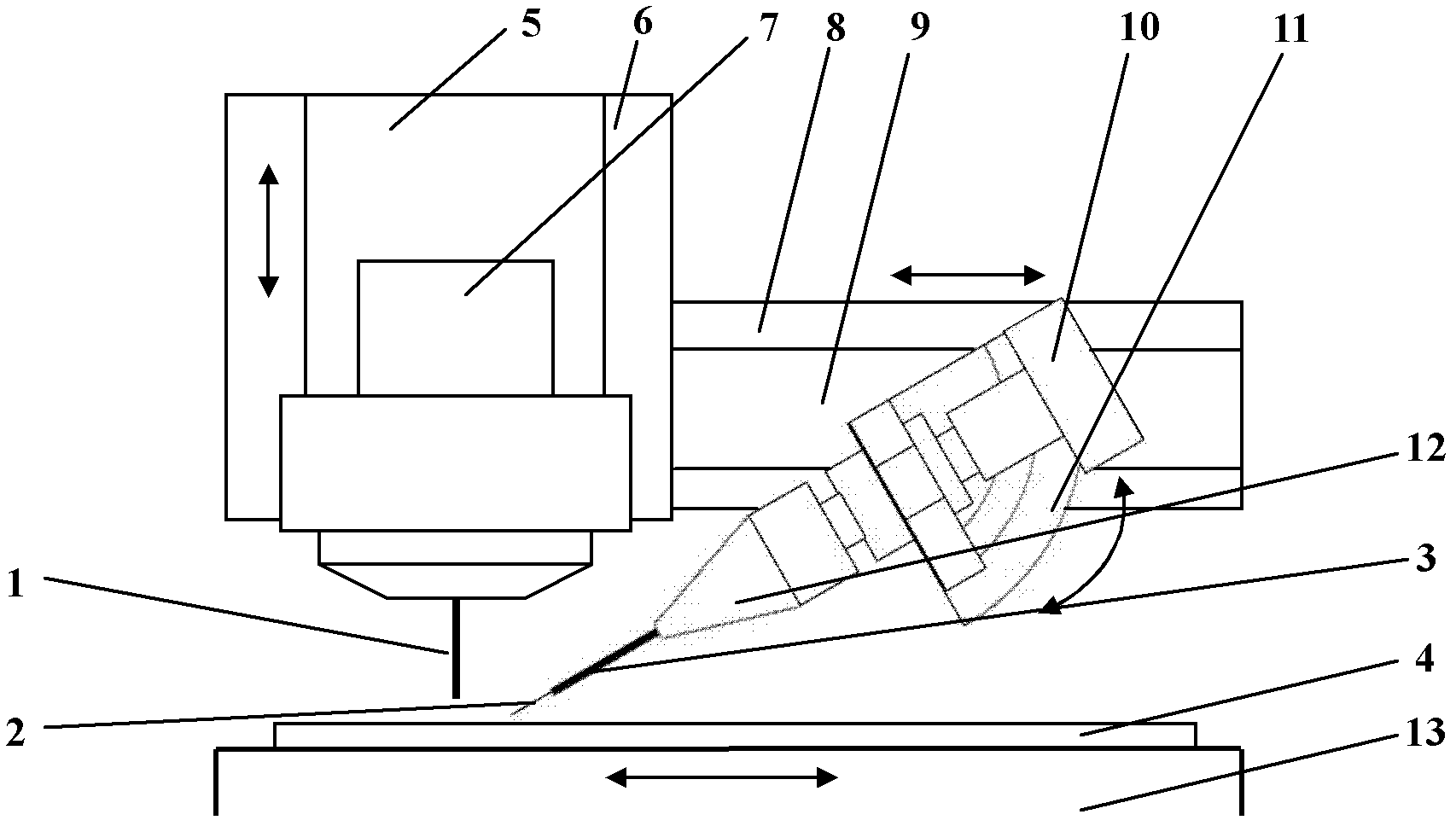 Laser-water jet composite micromachining process and device