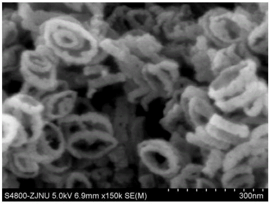 Preparation and application of magnetic nanoring microwave absorbing agent