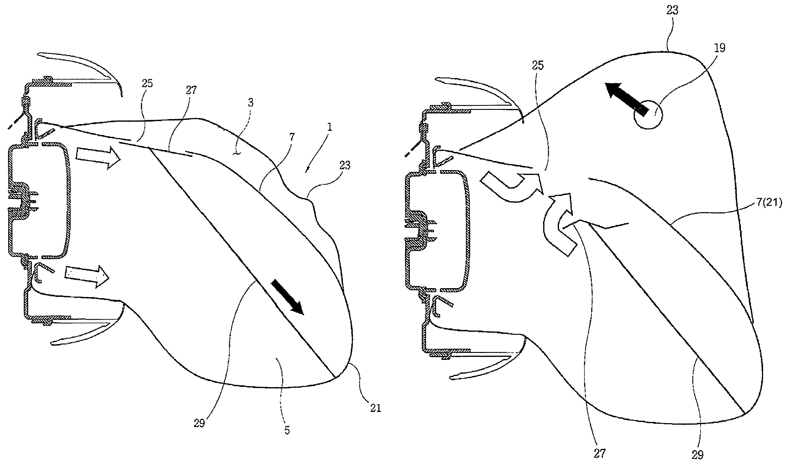 Structure of driver's airbag cushion of vehicle