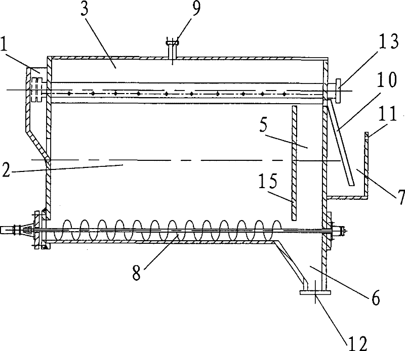 Horizontal type anaerobic reactor