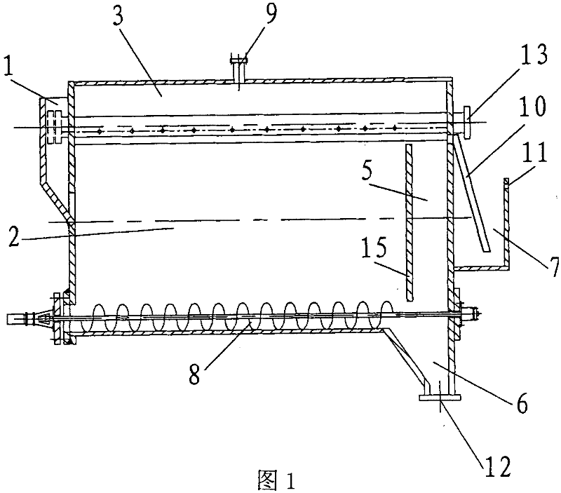 Horizontal type anaerobic reactor