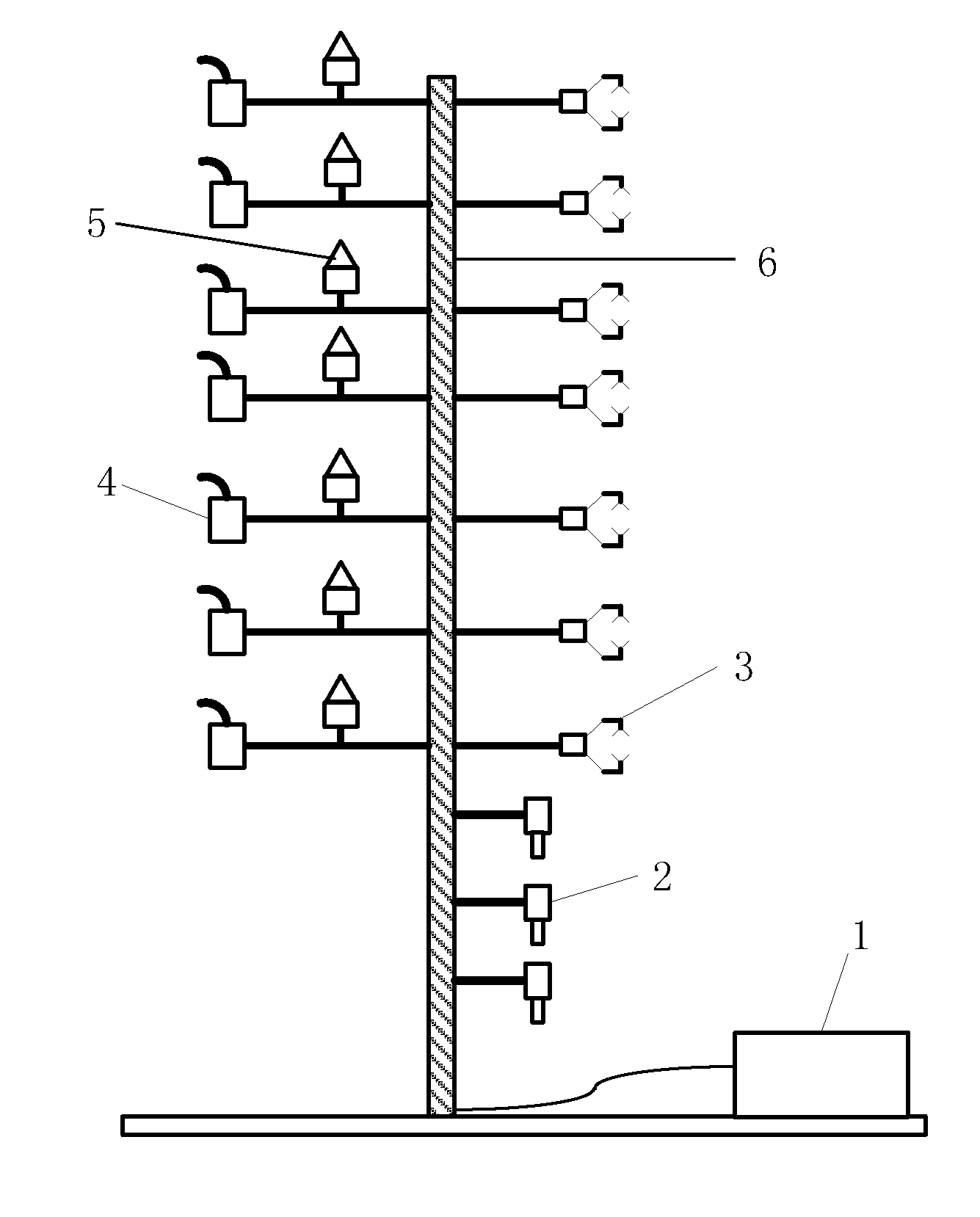 Monitoring system for turbulence of atmospheric boundary layer under wind drift sand flow or sand dust storm environment