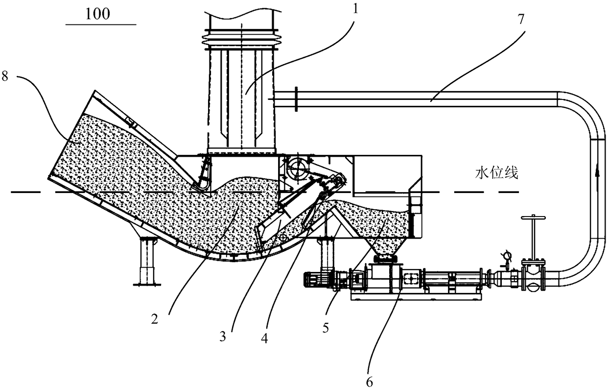 Slag tapping machine and garbage incinerator