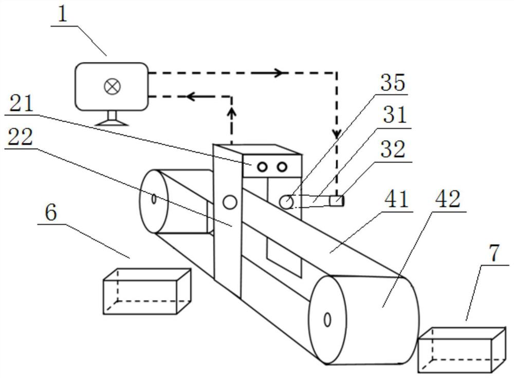 Device for separating metal impurities from superfine waste glass powder