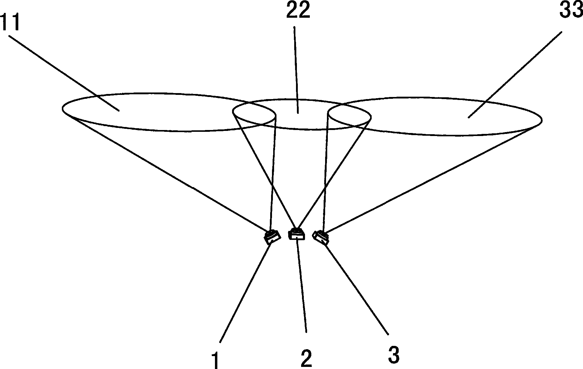 Mobile phone capable of panorama shooting by pick-up head combination