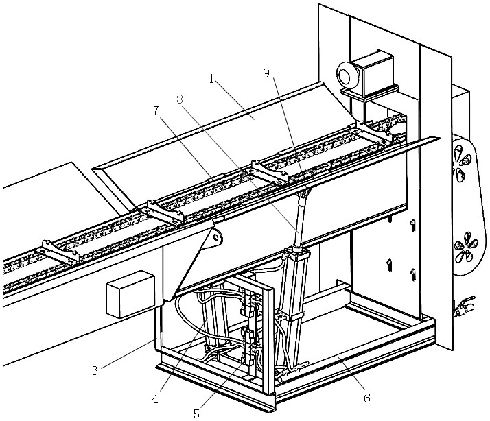 Automatic material turning device