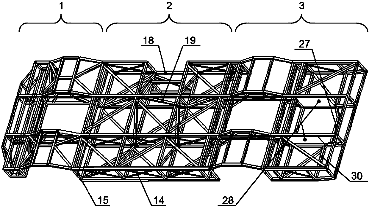 A general-purpose pure electric bus chassis structure