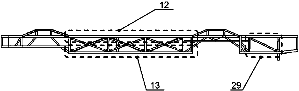 A general-purpose pure electric bus chassis structure