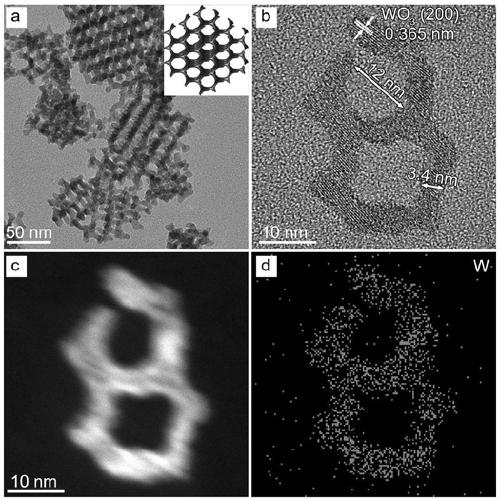 Large-mesopore tungsten oxide hydrogen sulfide sensitive material with high specific area and preparation method thereof