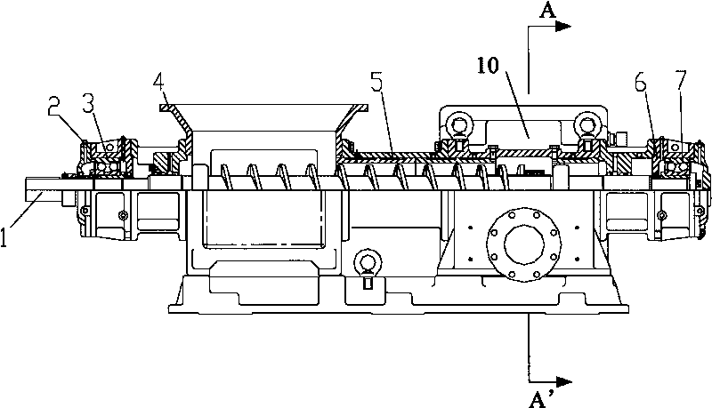 Spiral pump for pneumatic transmission