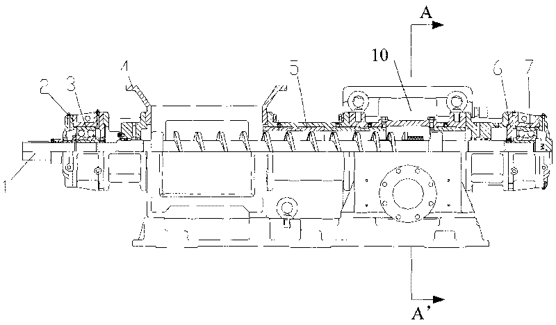 Spiral pump for pneumatic transmission