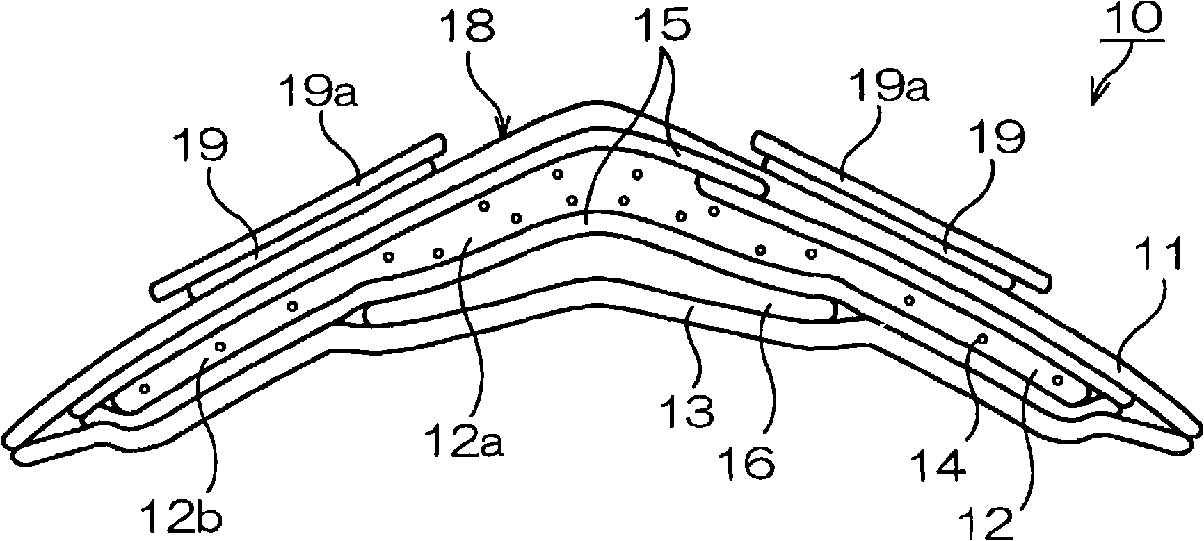 Absorbent breast pad and manufacturing method for the same