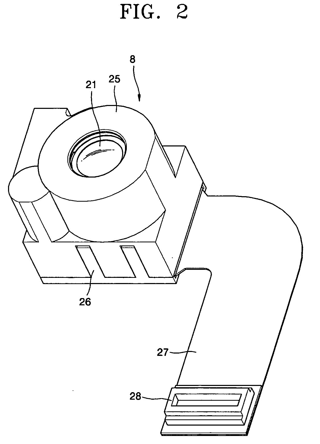 Compact digital zoom camera and cellular phone having the same