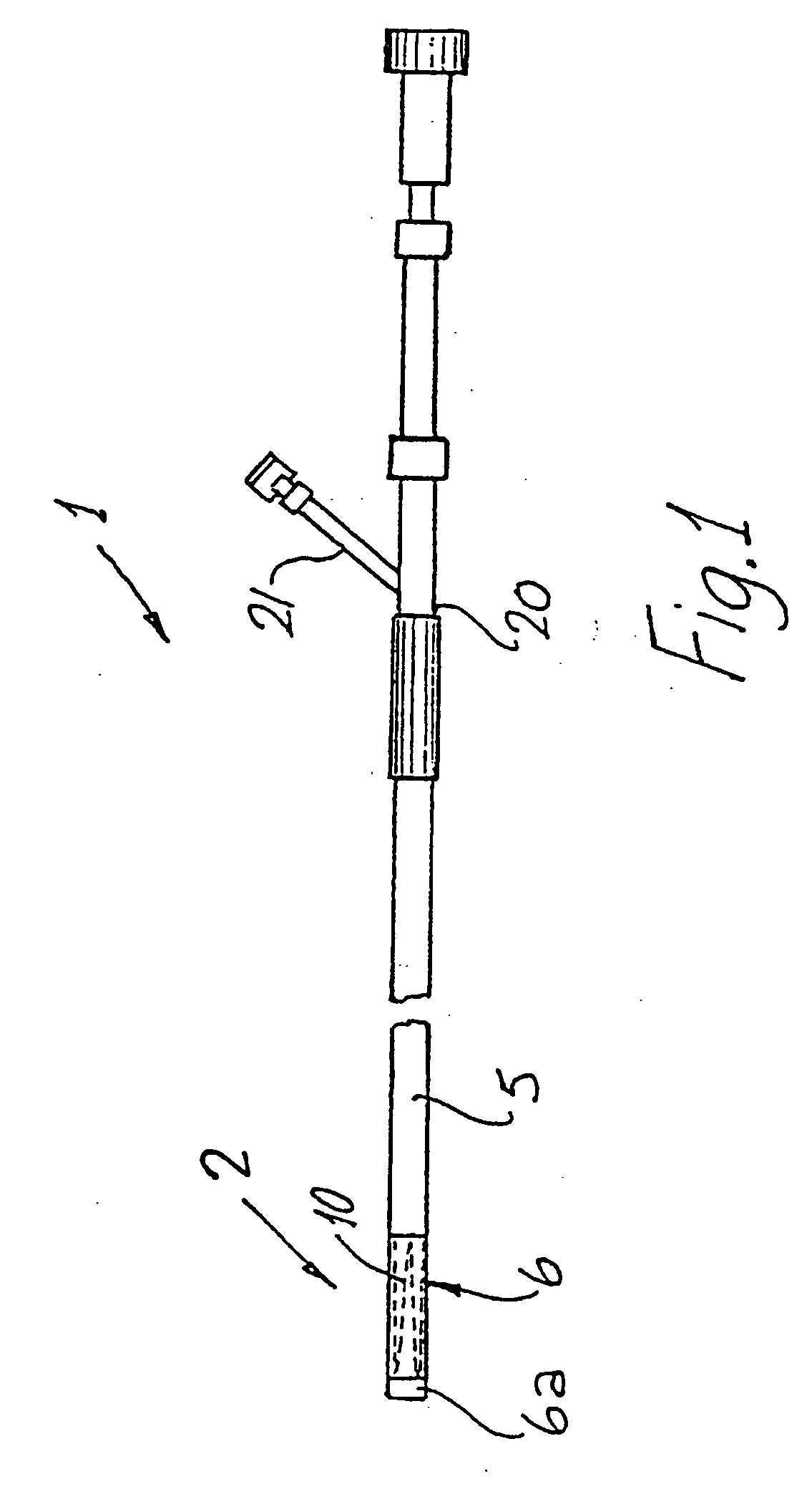 Catheter with an expandable end portion