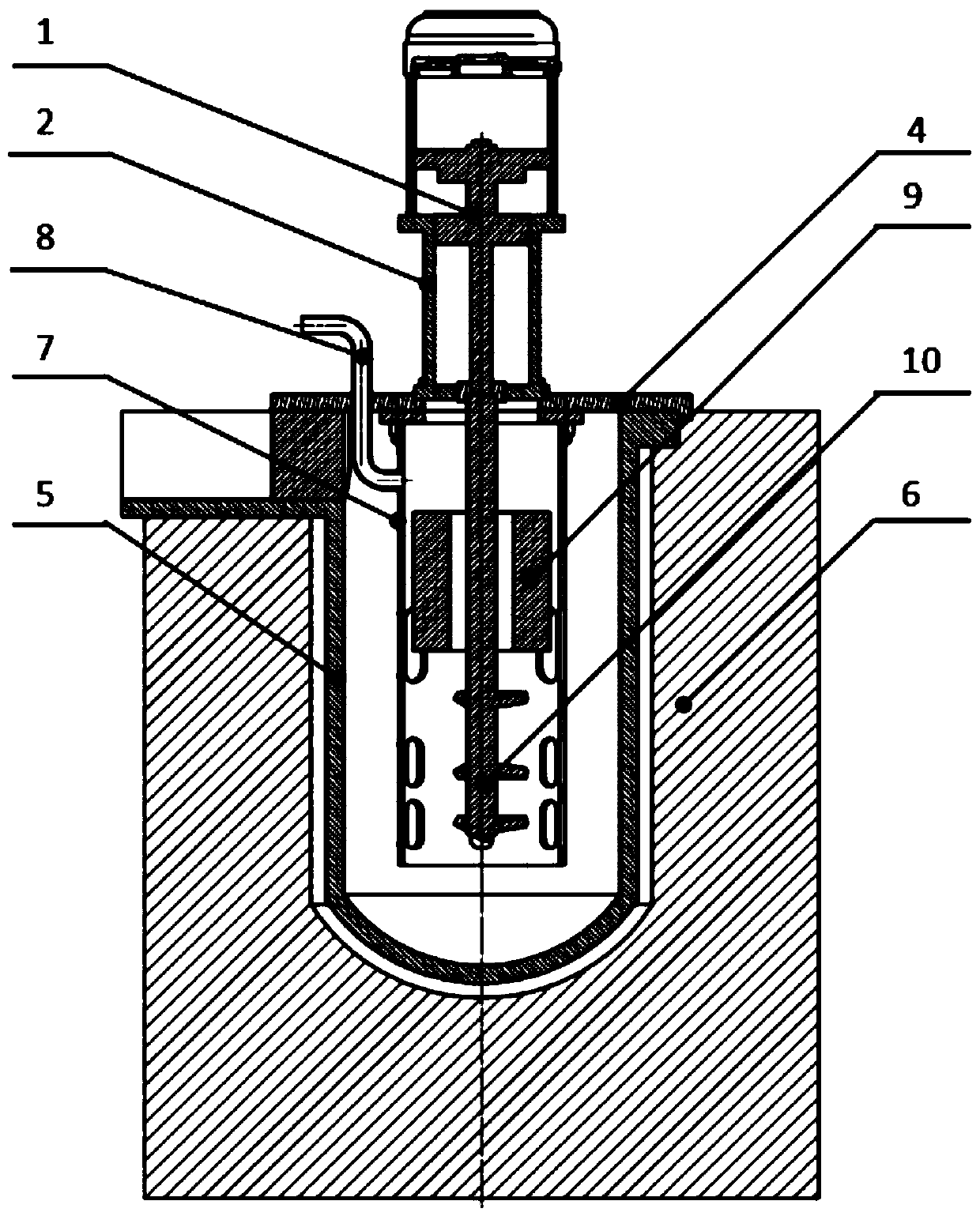 A device and method for preparing semi-solid aluminum alloy slurry with high quality and high efficiency