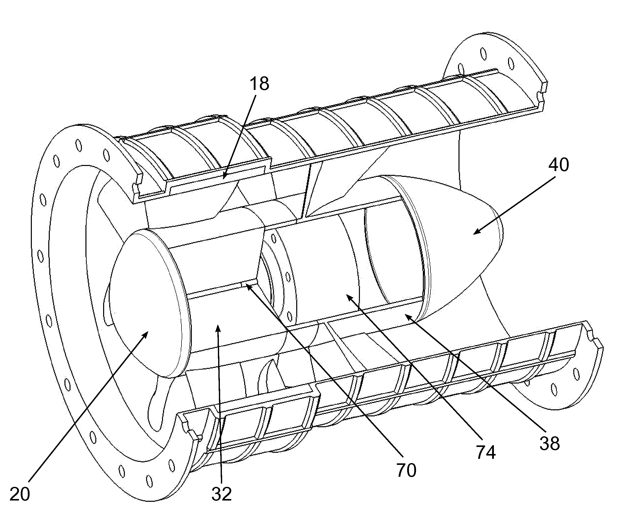 Variable performance vaneaxial fan with high efficiency