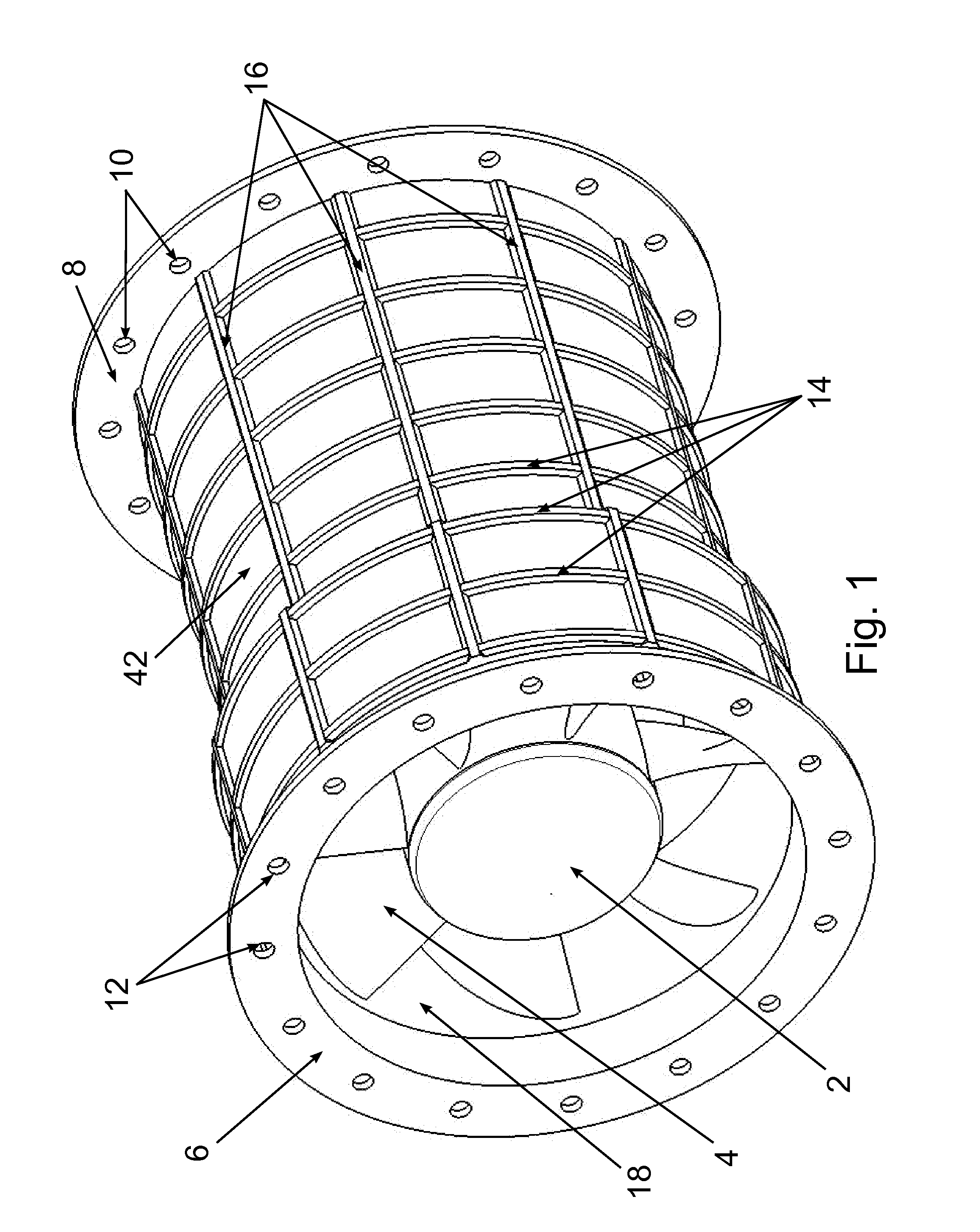 Variable performance vaneaxial fan with high efficiency