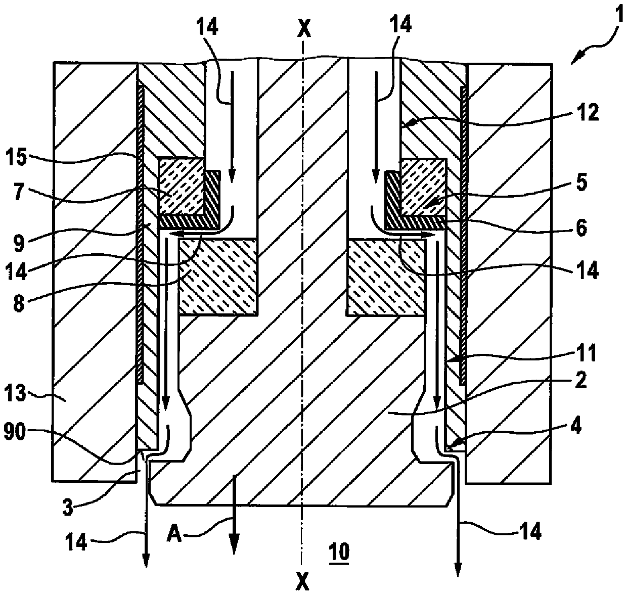 Gas injectors with thermally protected elastomer sealing elements