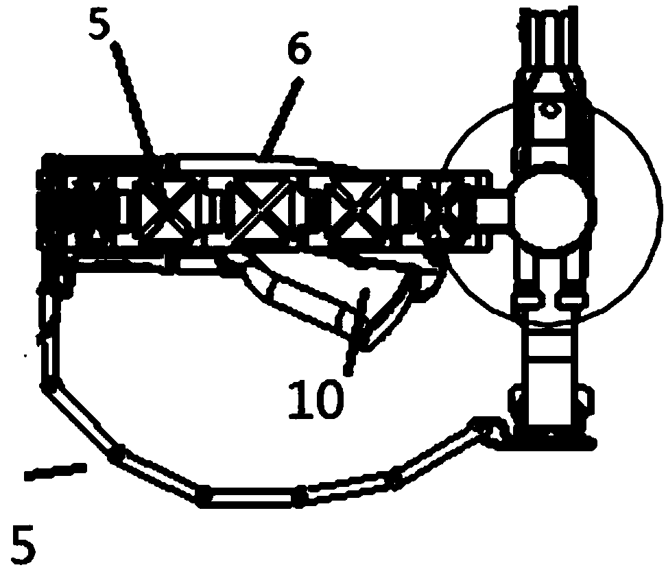 Initial-angle-adjustable three-dimensional bending control mechanical arm