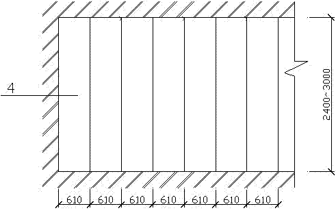 Construction method for assembling light energy-saving composite wallboards on separation wall