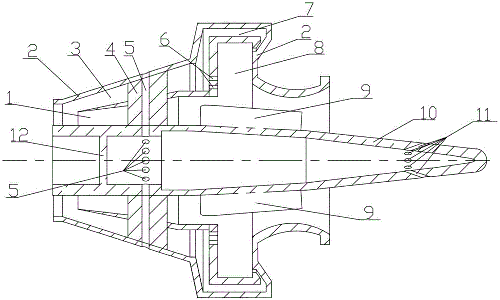 Interstage combustor with integrated diversion and trapped vortex