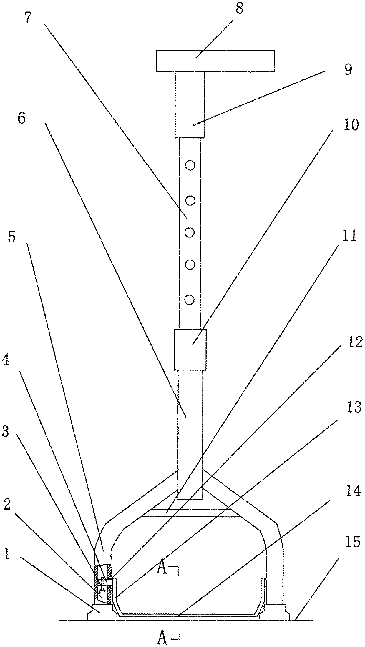 Method for using four-leg walking stick safer and more labor-saving