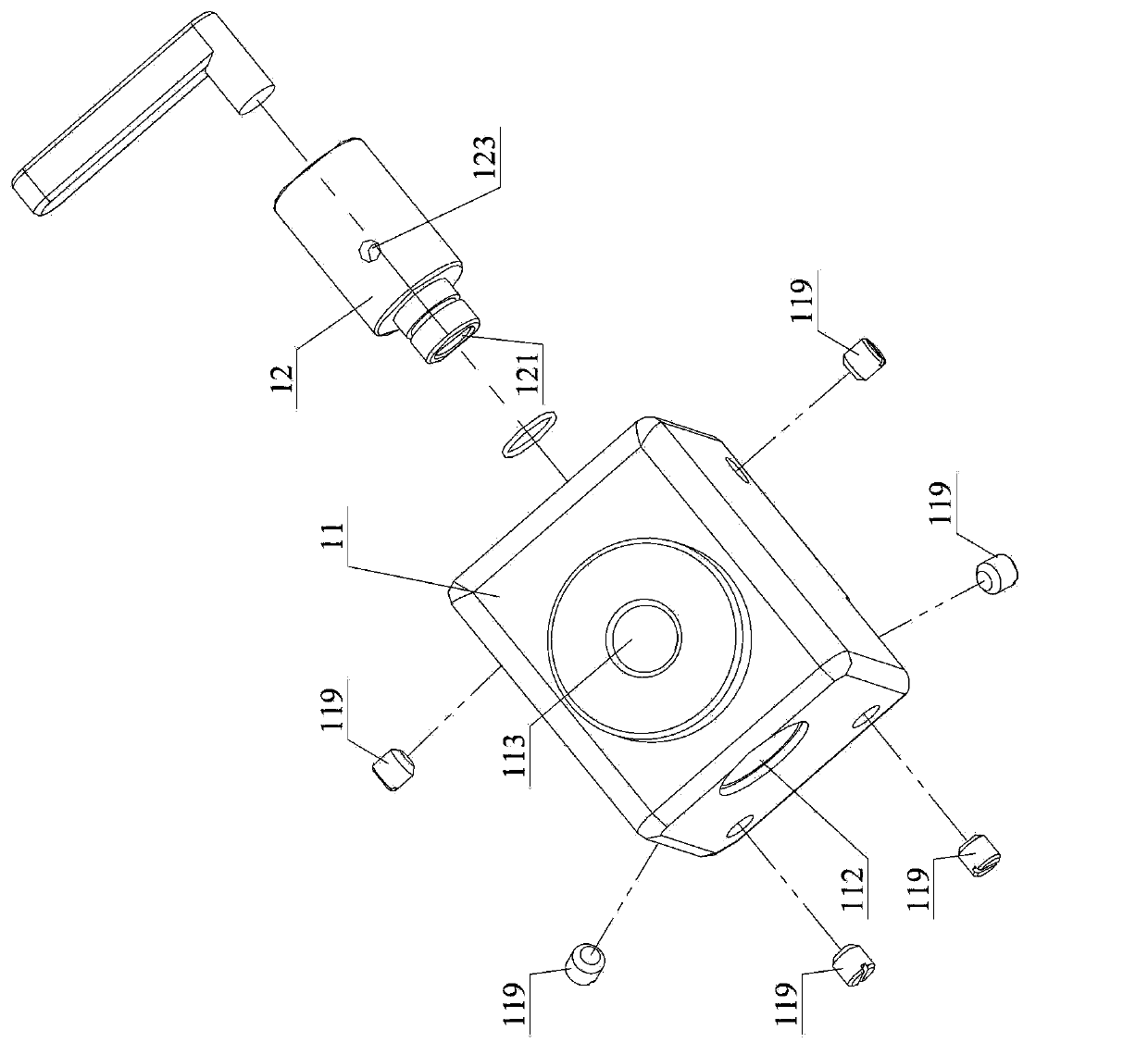 Color mixer and reversing valve device thereof