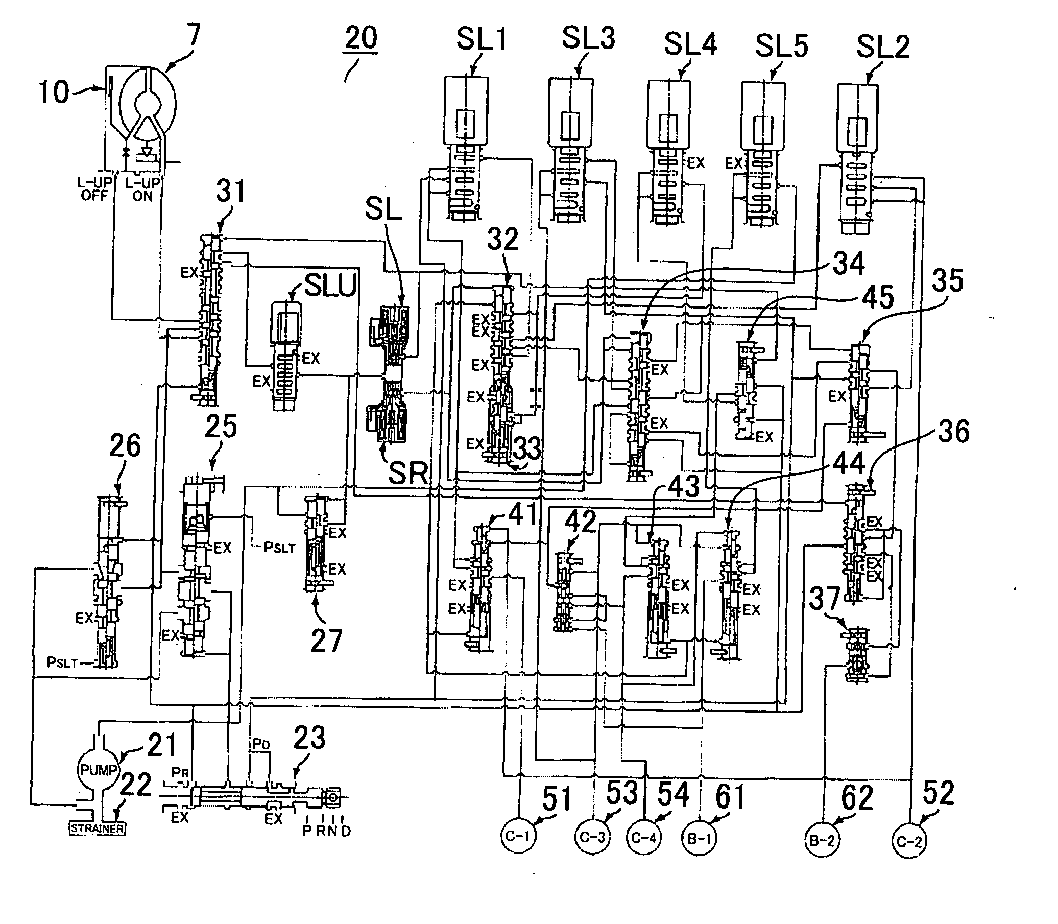 Hydraulic control apparatus for an automatic transmission