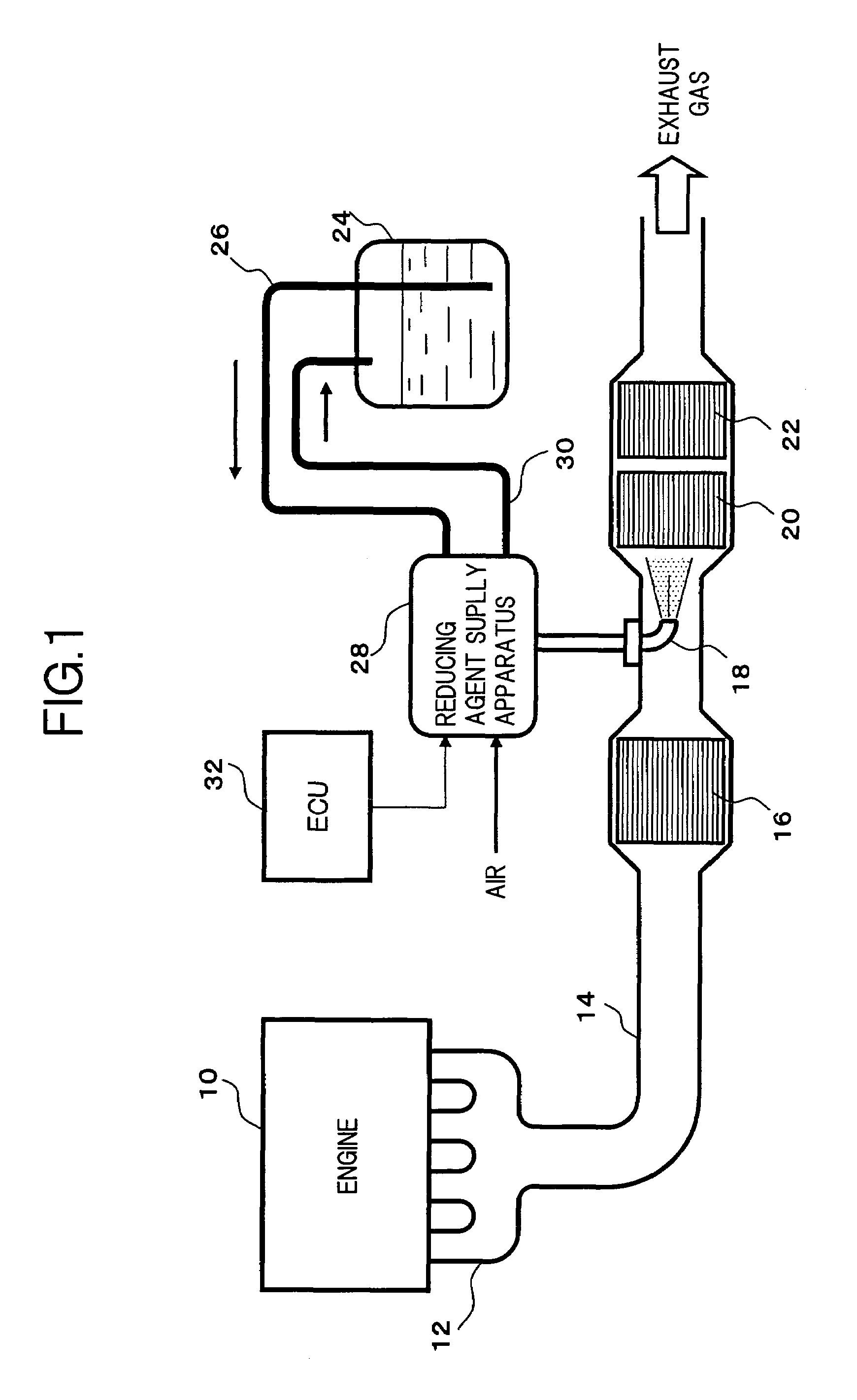 Structure for reducing agent container