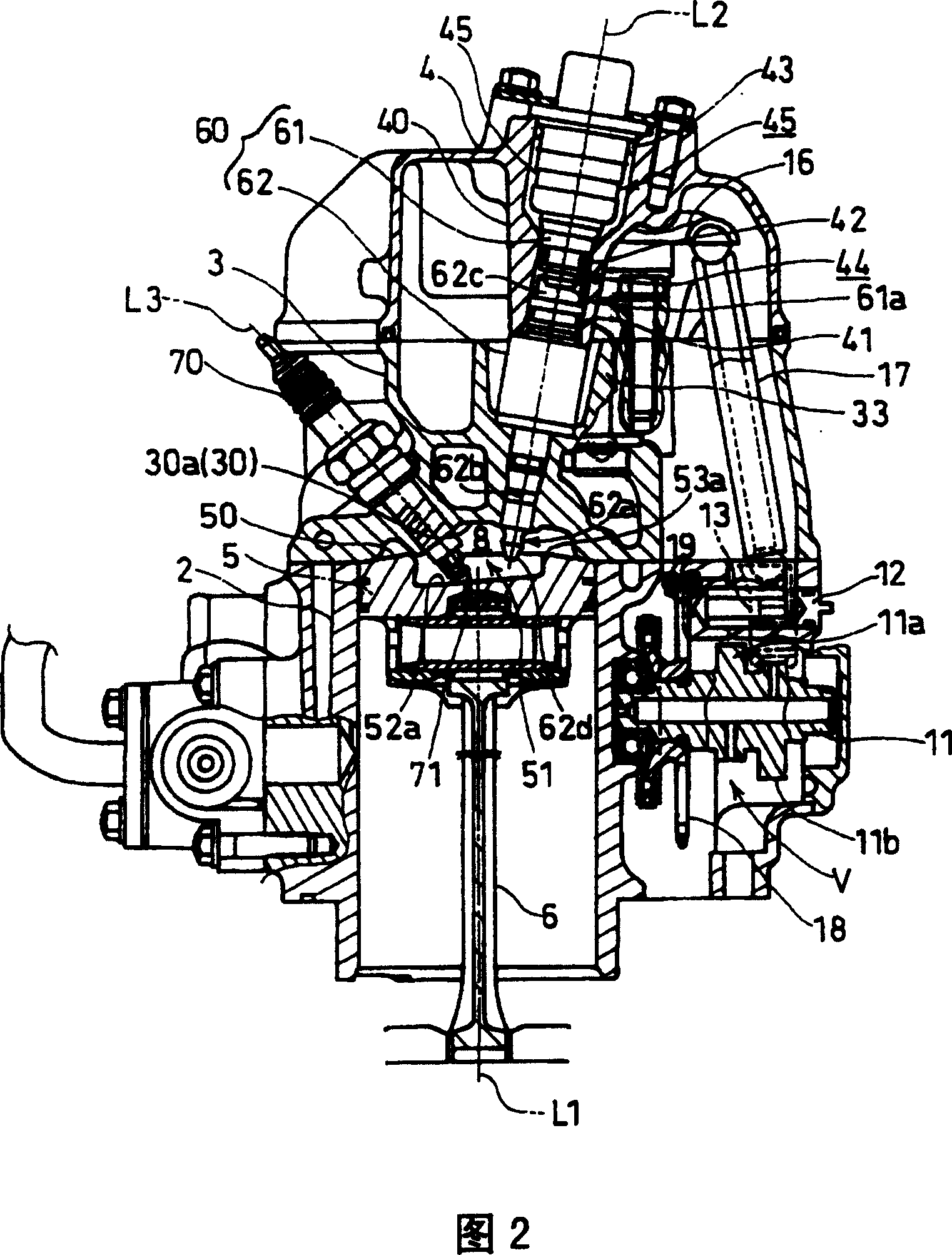 In cylinder fuel oil jet type IC engine