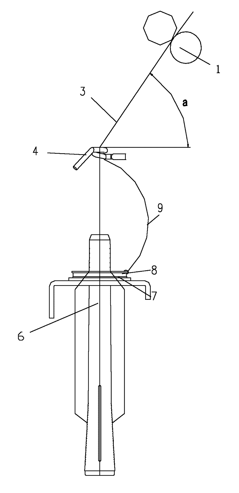 A spinning device for producing low-twist yarn