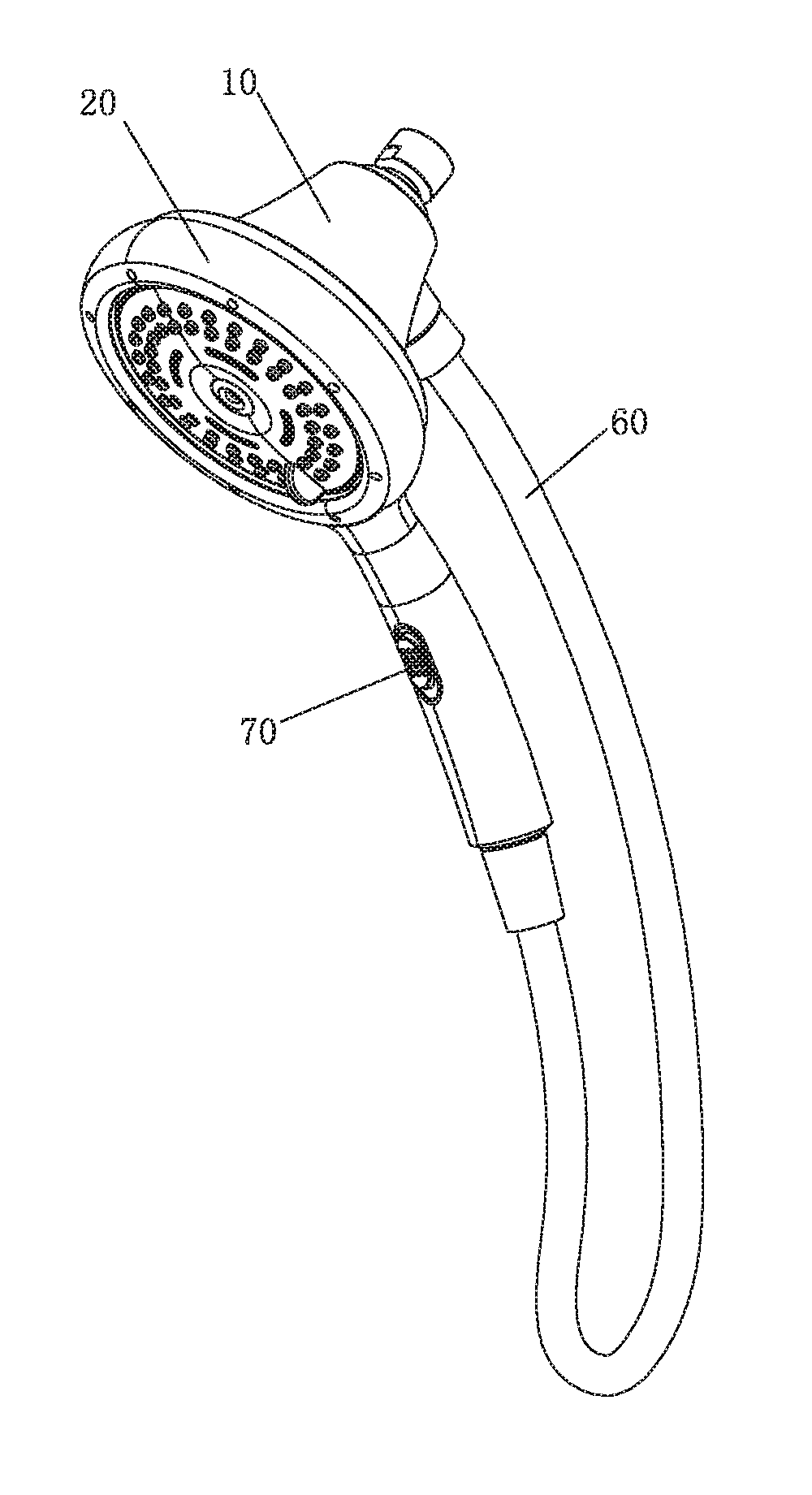 Showerhead combination and method for switching water flowing