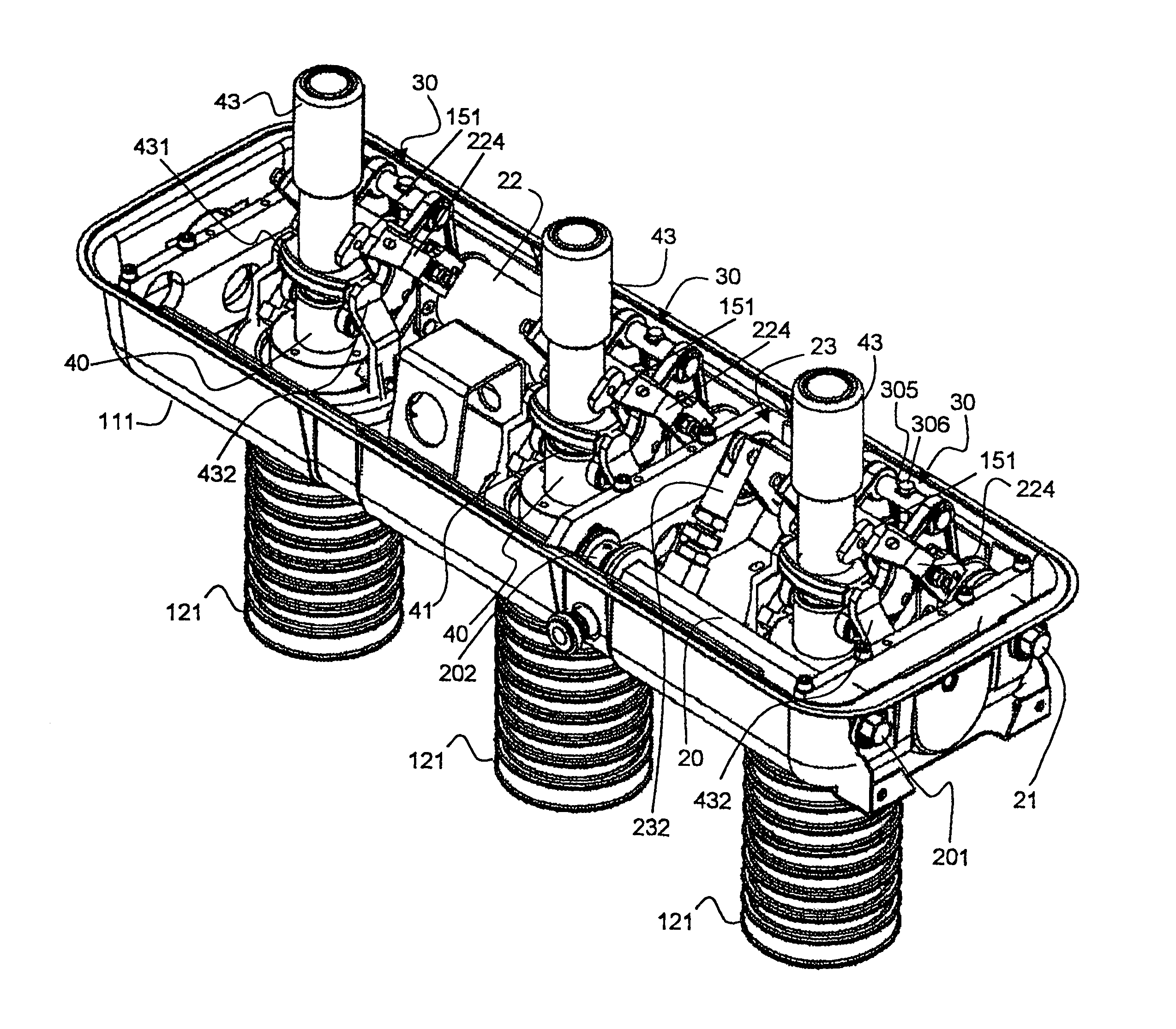 Isolator/circuit-breaker device for electric substations