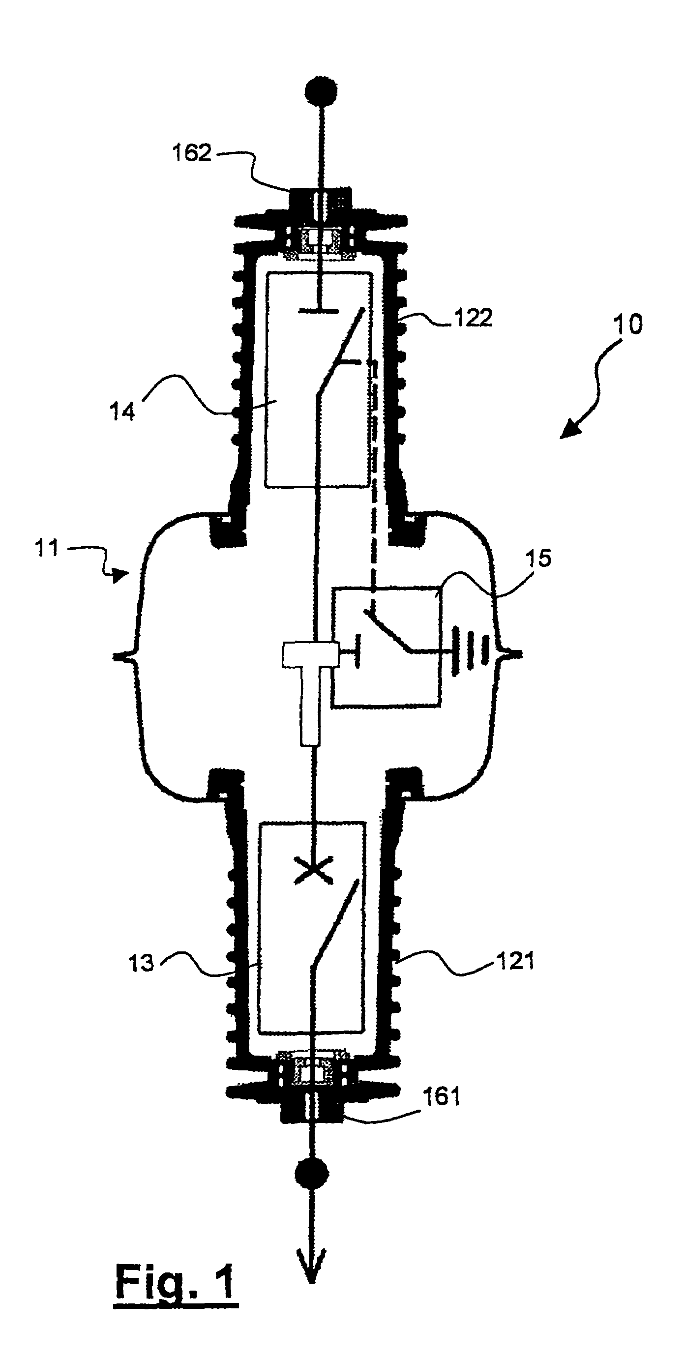 Isolator/circuit-breaker device for electric substations