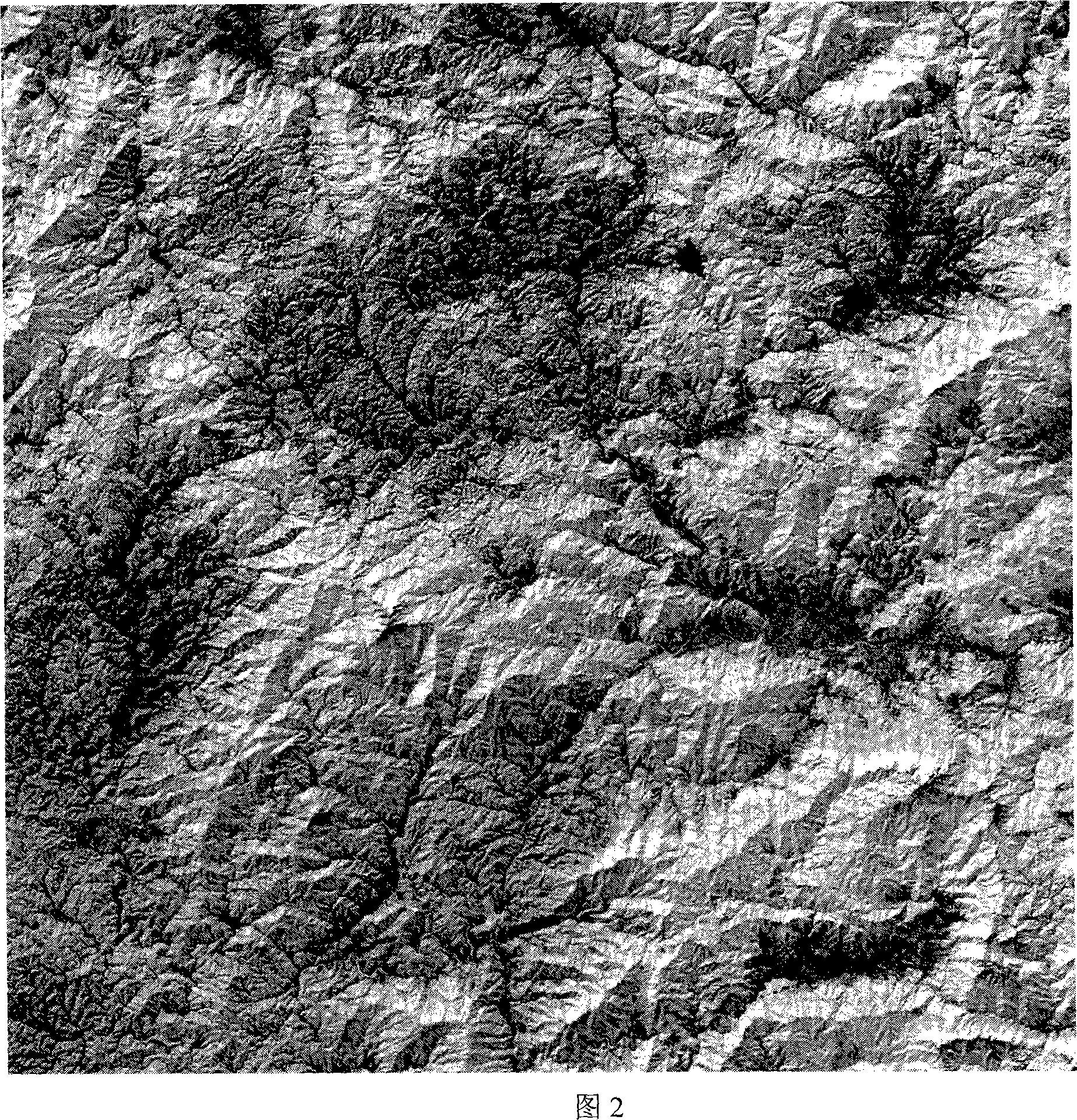 Method for generating underwater non-shadow sonar remote sensing orthographic digital image by computer