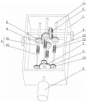 Wheel train energy storage power generation device