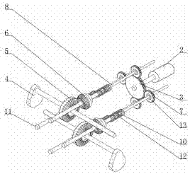 Wheel train energy storage power generation device