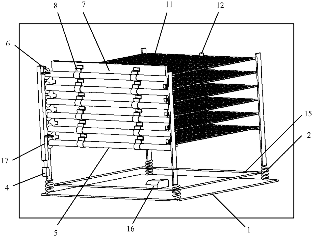 Automatic screening and proportional measurement device and method of fine particles for architecture